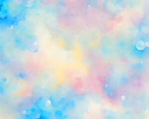 Pastel tone dreamy watercolor wallpaper background graphic,Generative AI