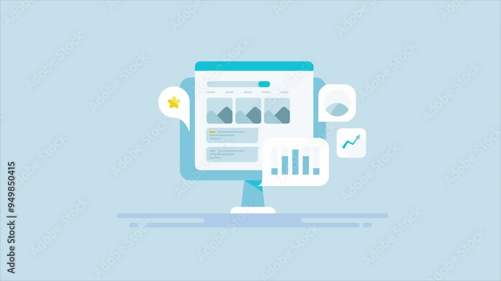 Poster digital advertising campaign. pay per click or ppc ad display on search engine page, drive traffic t