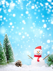 Scenic Winter Landscape with Snowy Fir and Frost
