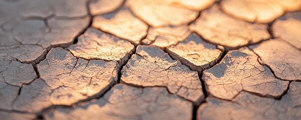 Exploring the cracked dried mud surface through a macro lens reveals hidden details in the arid environment.