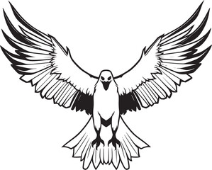 Bold Eagle Soaring: A Dynamic Vector Graphic for Powerful Designs