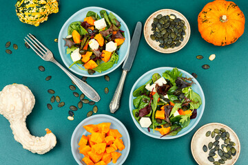 Autumn pumpkin or squash salad.