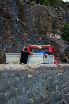 Locals chat in Koprulu Canyon National Park, Turkey.