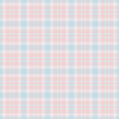 Latin plaid tartan seamless, napkin texture check background. Volume textile pattern fabric vector in light and misty rose colors.