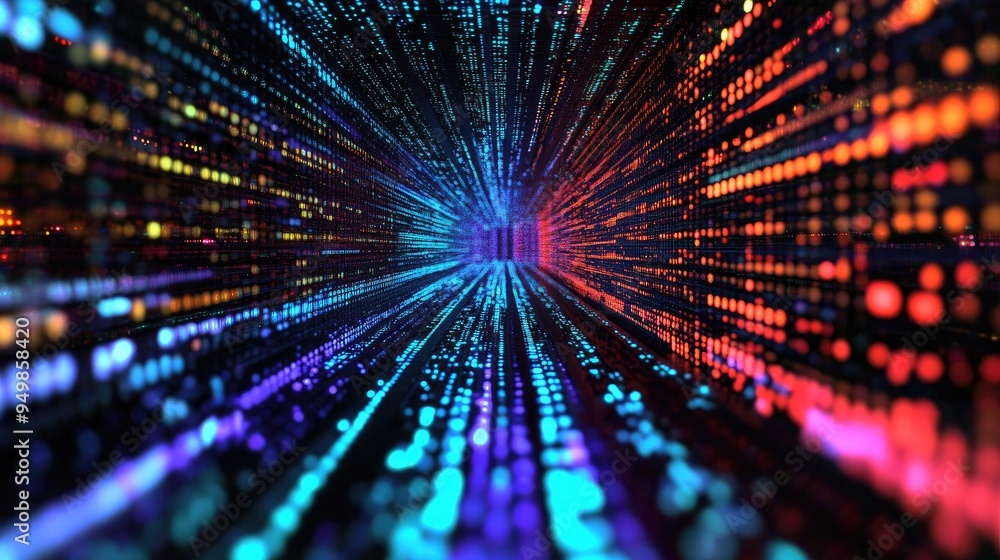 Poster digital signal processing in telecommunication, illustrating data encoding, transmission, and error 