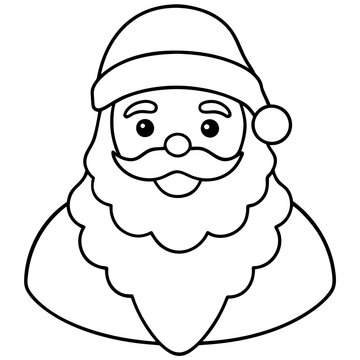recommend clip art: santa claus cartoon line art 