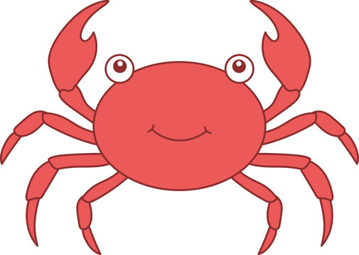 recommend clip art: Cute crab clipart design illustration