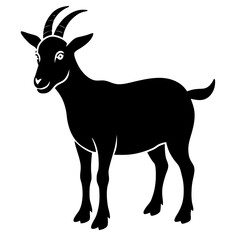 silhouette of a goat