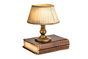 Antique Lamp on Old Book