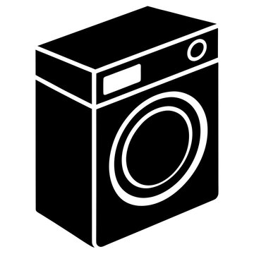 recommend clip art: electric washing machine silhouette vector illustration black