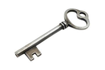 Old Silver Key Isolated