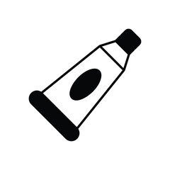 toothpaste glyph icon with white background vector stock illustration