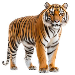 Fototapeta premium Bengal Tiger object isolated on transparent png.