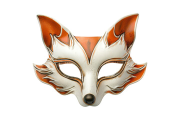 Orange and White Fox Mask
