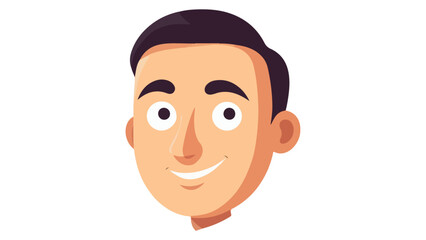 simple cartoon style male person face vector illustration