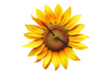 Sunflower Clock Isolated