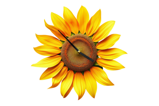 Sunflower Clock Isolated