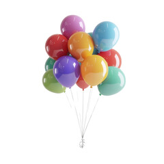 Colorful Balloons Floating in Air