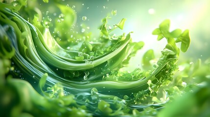 Abstract Green Splash.