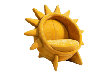 Yellow Sun Shaped Chair
