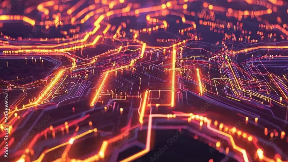 Poster Abstract digital dot line particle data background connecting technology concept