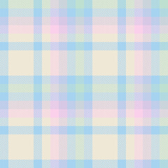 Striped tartan vector check, scottish plaid seamless textile. Guy background pattern fabric texture in light and cyan colors.