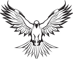 Fototapeta premium Bold Eagle Soaring: A Dynamic Vector Graphic for Powerful Designs