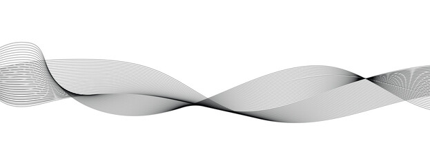 Wave lines smooth flowing dynamic isolated on white background. Technology, digital, communication, science, music concept vector background illustration