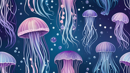 seamless pattern with mushrooms