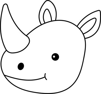 recommend clip art: Cute rhino clipart vector design illustration