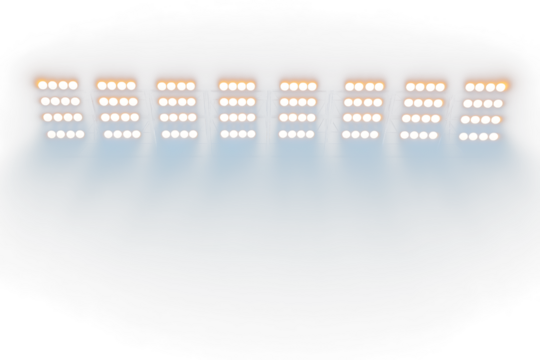Stadium lights Effect on transparent background, Bright Stadium Lights Overlay on Clear Surface