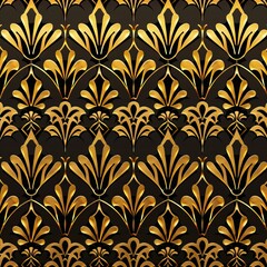 Luxury golden wallpaper. Art Deco Pattern, Vip invitation background texture for print, fabric, packaging design