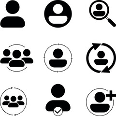 Icons of people, vector illustration, people, group of people, icons