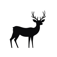 Obraz premium illustration of deer silhouette isolated on white or transparent background