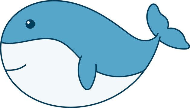 recommend clip art: Cute whale clipart design illustration