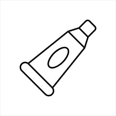 toothpaste line icon with white background vector stock illustration