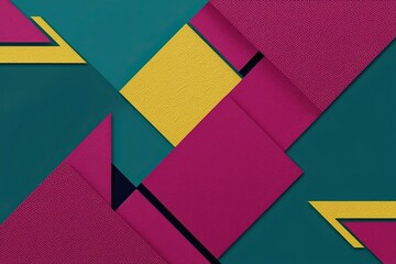Vibrant Teal Gradient with Bold Geometric Background and Magenta Yellow Textures