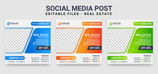 real estate social media post template