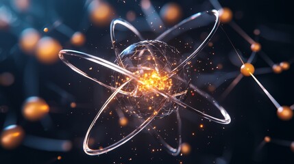 Visual fusion of atomic and nuclear fission processes, energy interaction and particle transformation