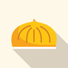 Simple vector illustration of a kippah, representing jewish identity and faith, often worn during religious ceremonies and celebrations