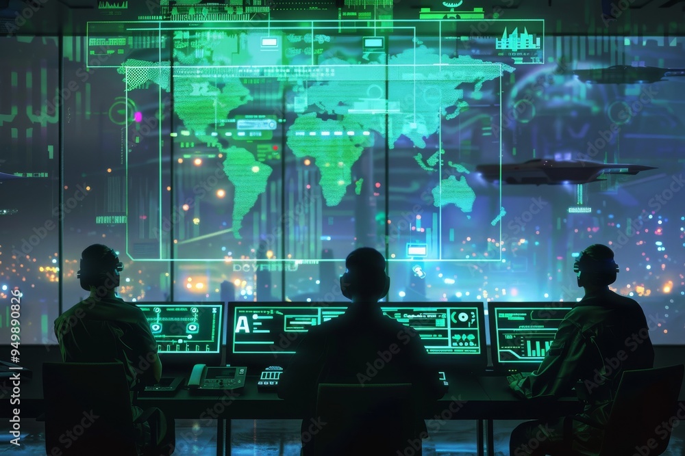 Aufkleber a conceptual image illustrating the evolution of cybersecurity, featuring digital locks and protecti