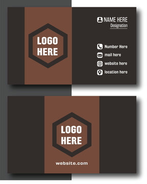  A vector template of modern ,creative ,clean and simple business card with clean concept 