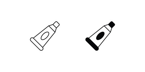 toothpaste set icon with white background vector stock illustration