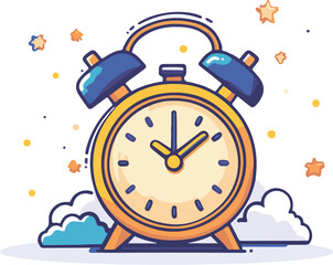 Pastel Clock Illustration