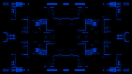 Futuristic interface ui elements. Holographic hud user interface elements