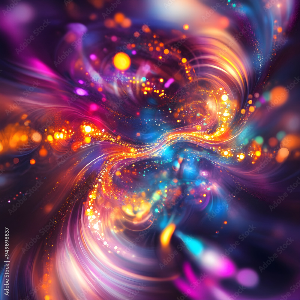 Poster focused digital abstract background with color image