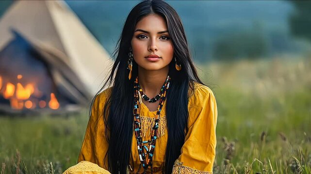 a young native American woman