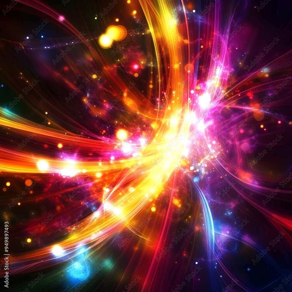 Poster sharp and vibrant digital abstract background with rich color image