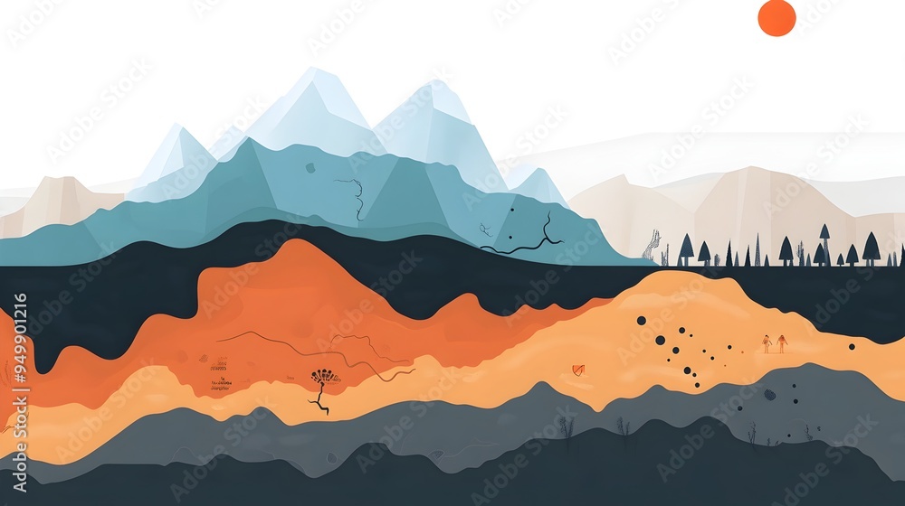 Poster infographic showing the correlation between tectonic plate movements and seismic events such as eart