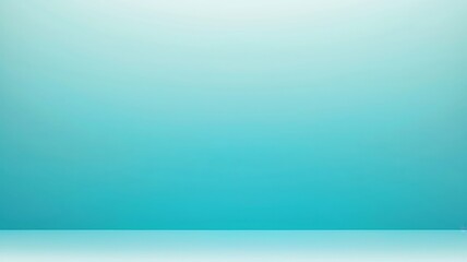 Empty luxurious gradient background with a smooth blend of vibrant turquoise fading into serene aqua blue, offering a refreshing setting for beauty products. Made with generative AI technology